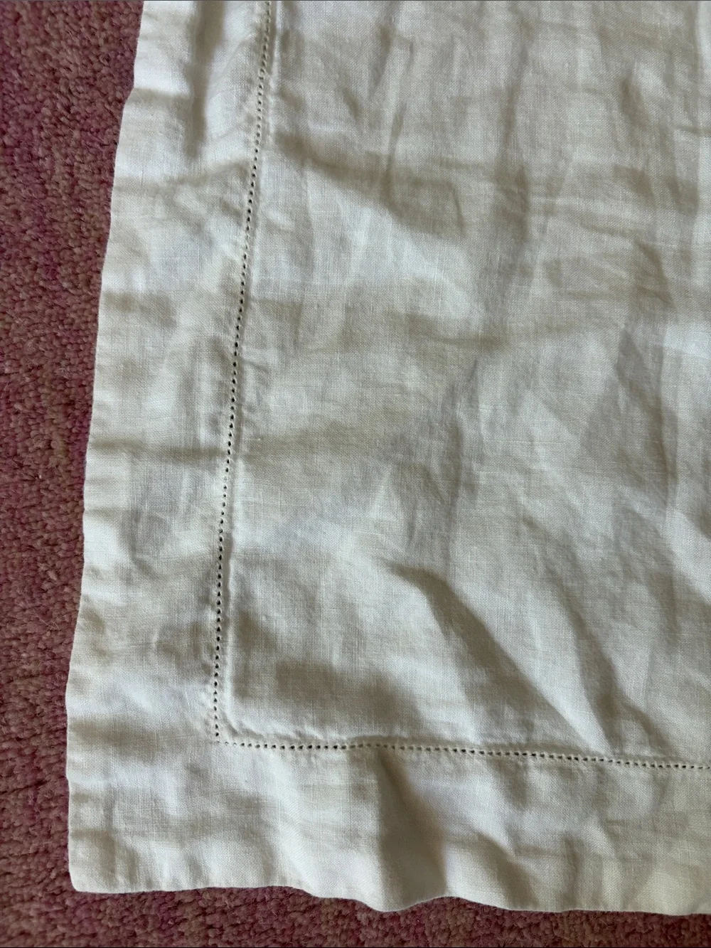 Pottery Barn Linen Euro Sham Pillow Cover Solid White